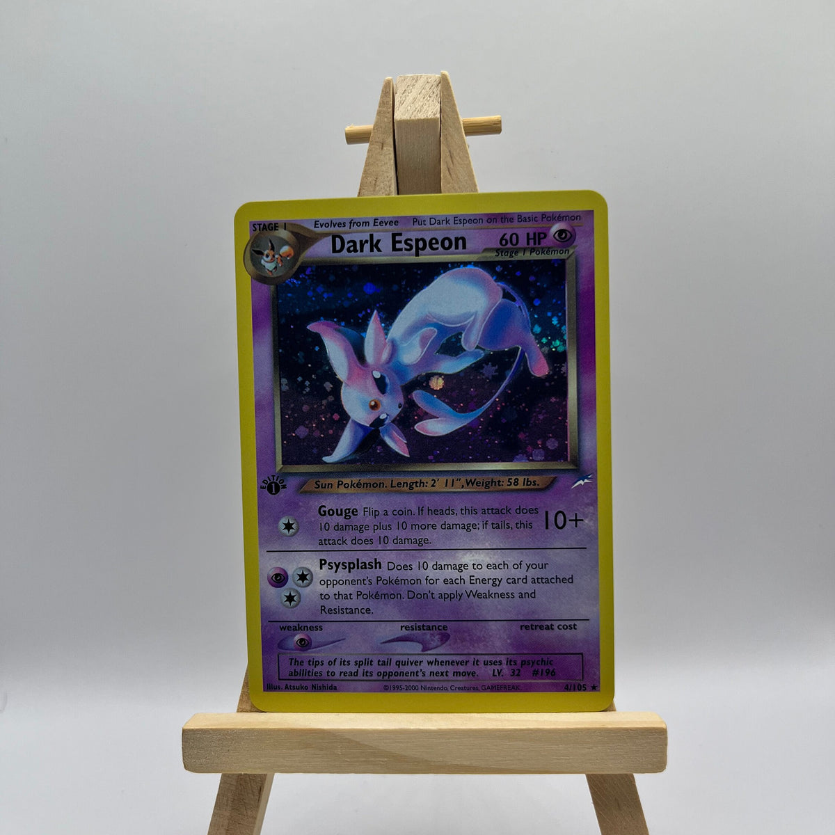 dark espeon pokemon card (Holo) (1st Edition) - Psychic Rarity Dark Espeon 4/105 Price 2026