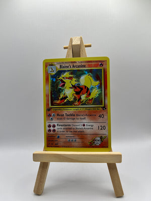 blaine's arcanine pokemon card value Blaine's Arcanine 1st Edition Holo Gym Challenge PSA 10 Fire Rarity PSA 8.5 MINT BLAINE'S ARCANINE