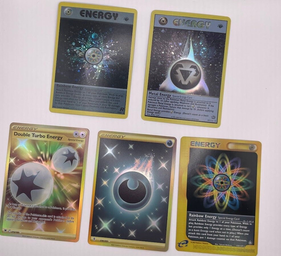 Energy Reprint Bundle Lot of 5 - Neo Genesis, Team Rocket, Brilliant Stars, Evolving Skies