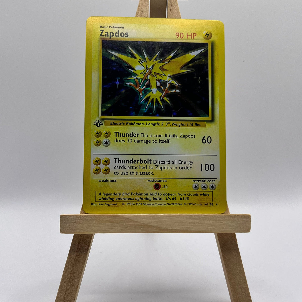 first edition zapdos pokemon card Fossil 1st Holo PSA 10 Zapdos (Japanese: ) hitting us with the shocking 6.9% 10 rate. Fewer than 1 in 15 copies has ever been considered flawless. The 1st If tails Pokemon Base Set Single Card
