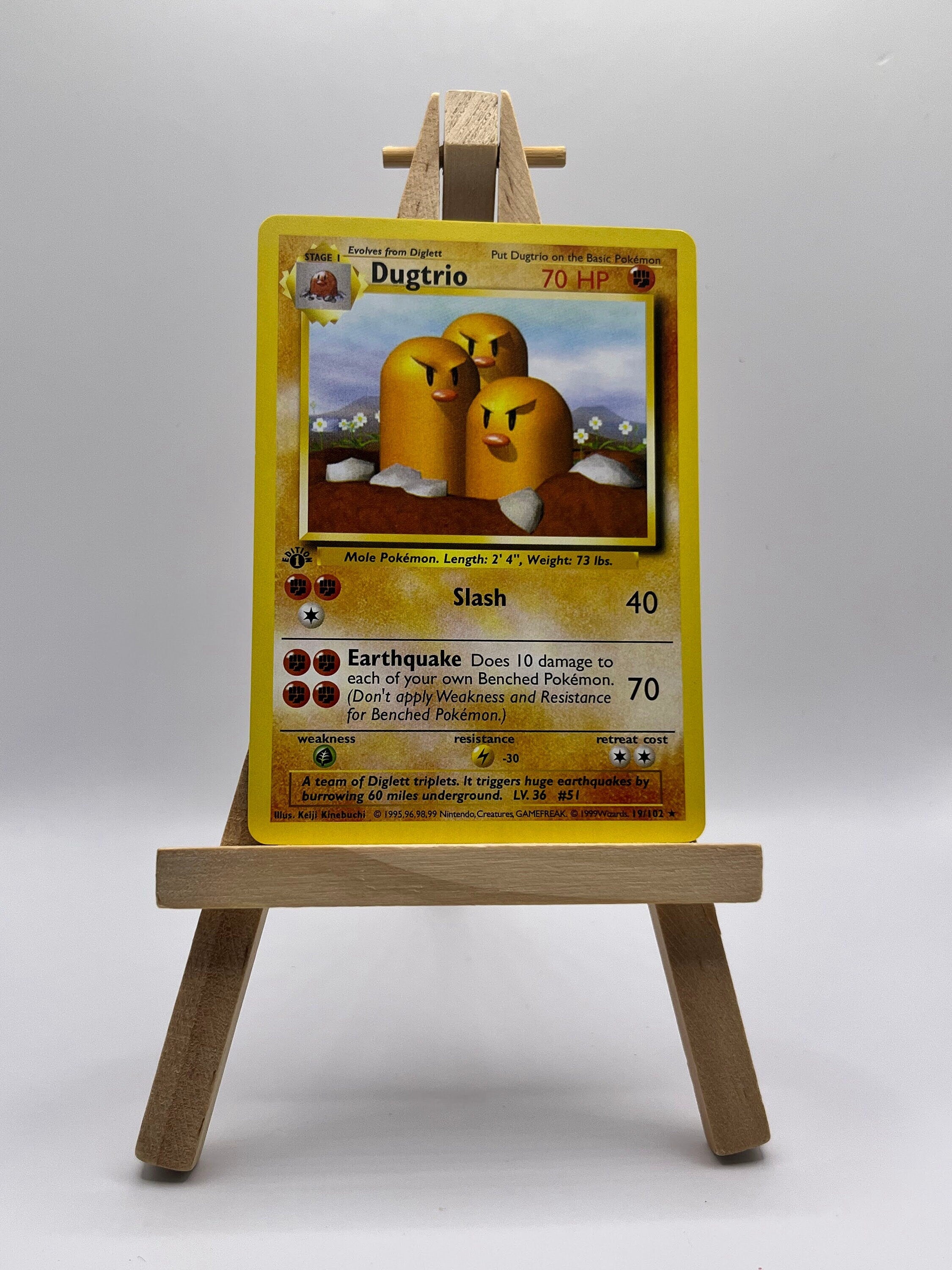 Dugtrio · Base Set First Edition #19(Shadowless)