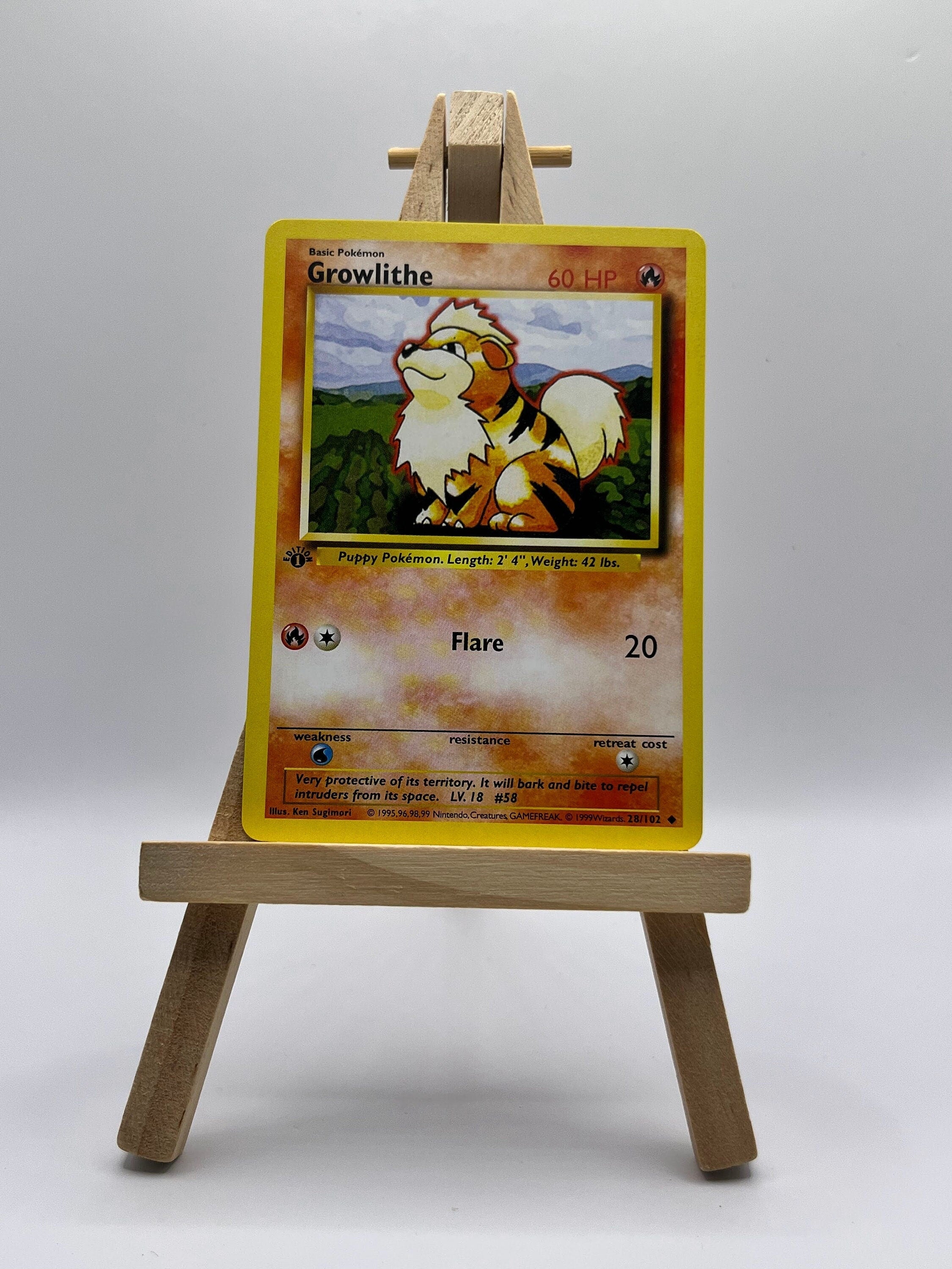 Growlithe · Base Set First Edition #28(Shadowless)
