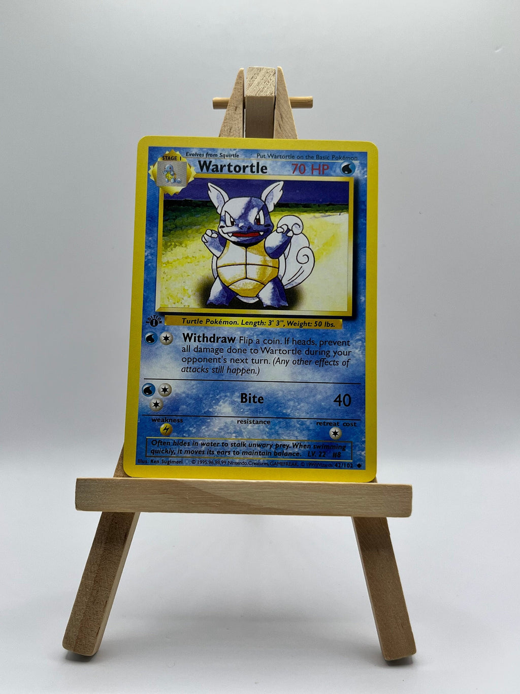 wartortle pokemon card value 42 102 Wartortle · Base Set First Edition #42(Shadowless)