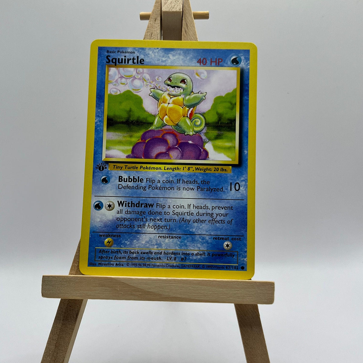 Squirtle · Base Set First Edition #63(Shadowless)