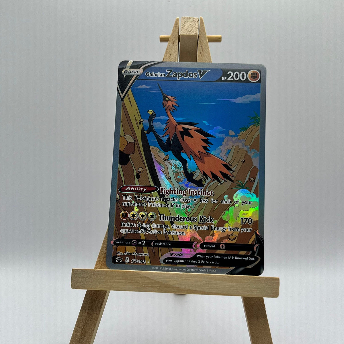 galarian zapdos v pokemon card value POKMON CARD GAME SI 421/414 UR