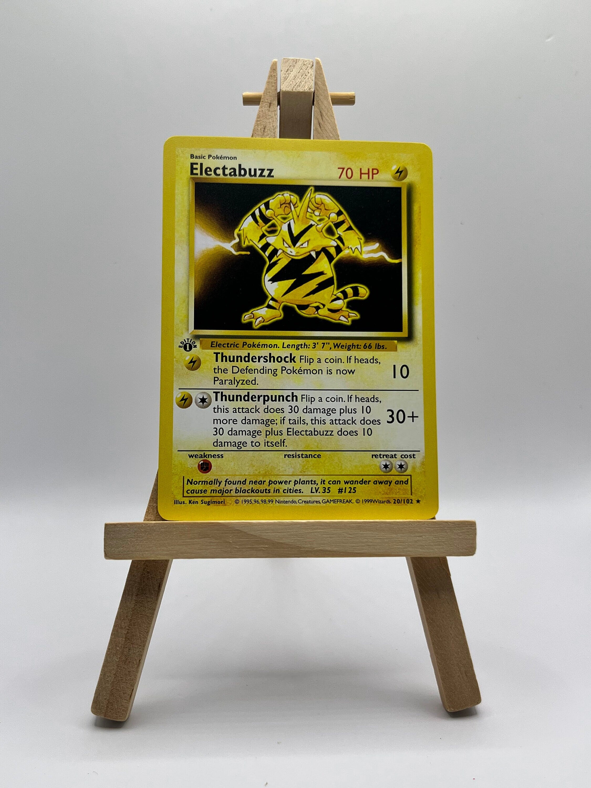 1st store Edition Shadowless Electabuzz 20/102 ☆Rare Base Set ~ Mint/NM