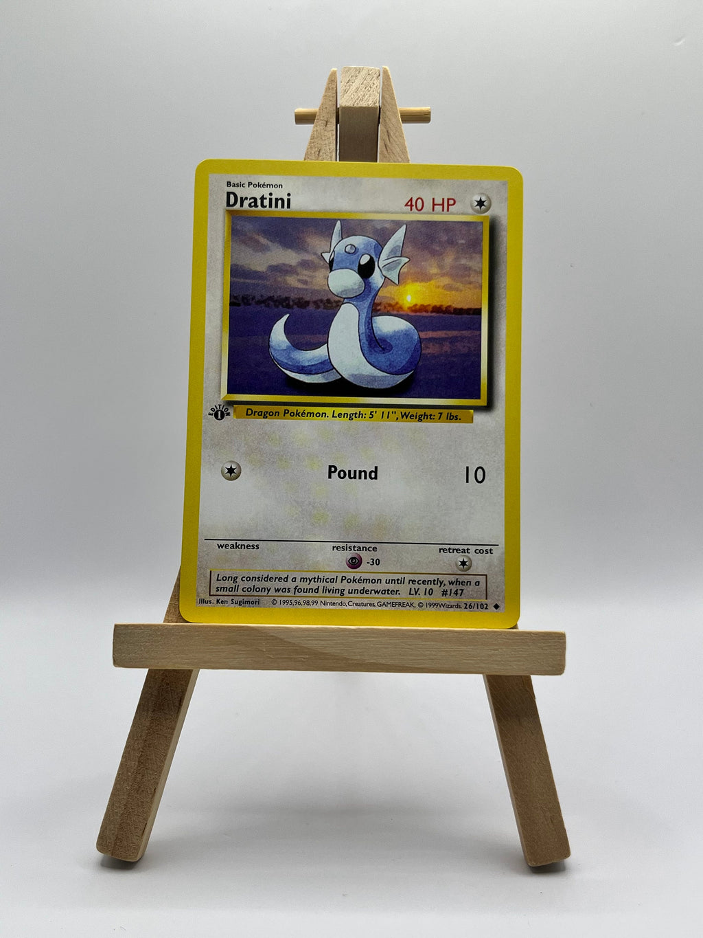 1999 dratini pokemon card Dratini · Base Set First Edition #26(Shadowless)