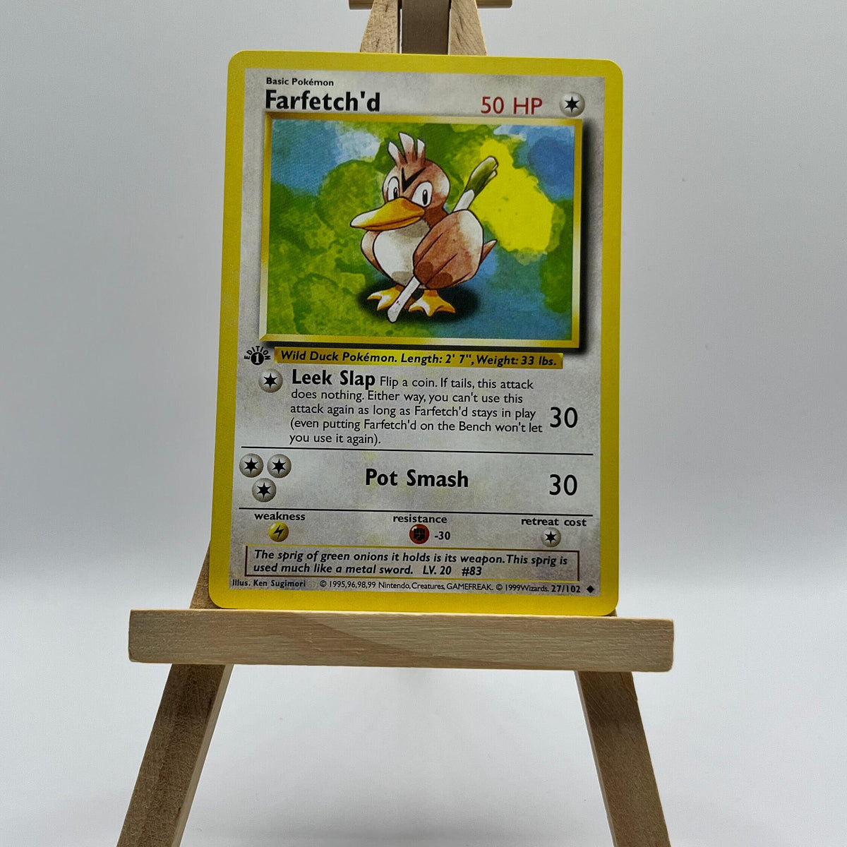 Farfetch'd · Base First Edition #27(Shadowless)