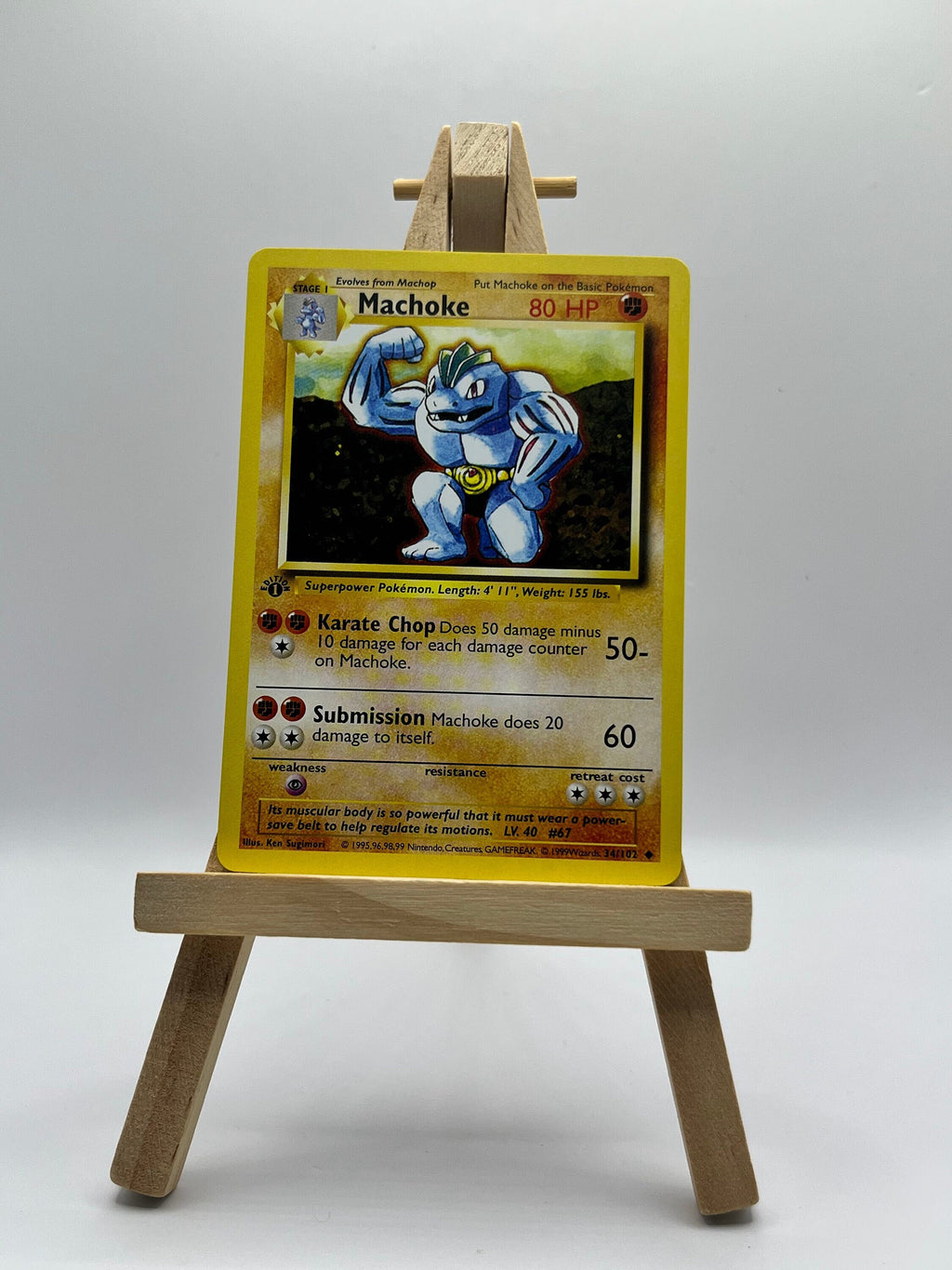 1999 machoke pokemon card Machoke - 34/102 Base Set - Pokmon TCG