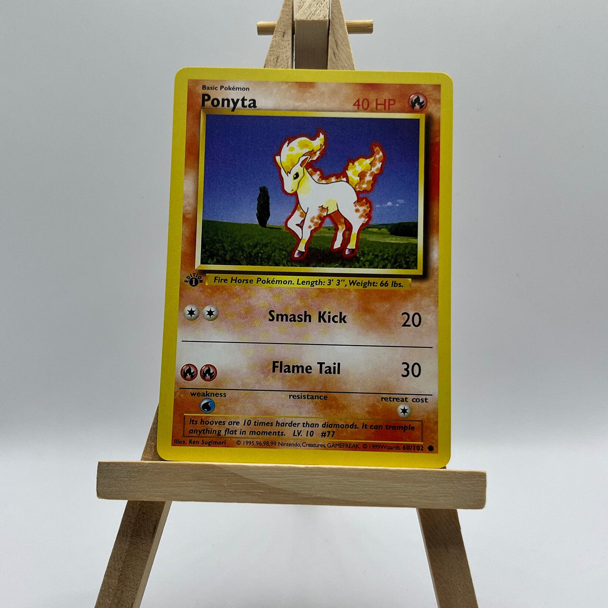 1995 ponyta pokemon card Ponyta · Base Set First Edition #60(Shadowless)